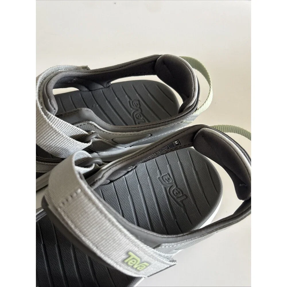 Teva Tirra Sport Closed Toe Sandals Women 9 (40) Gray Snappy Hiking Water EUC